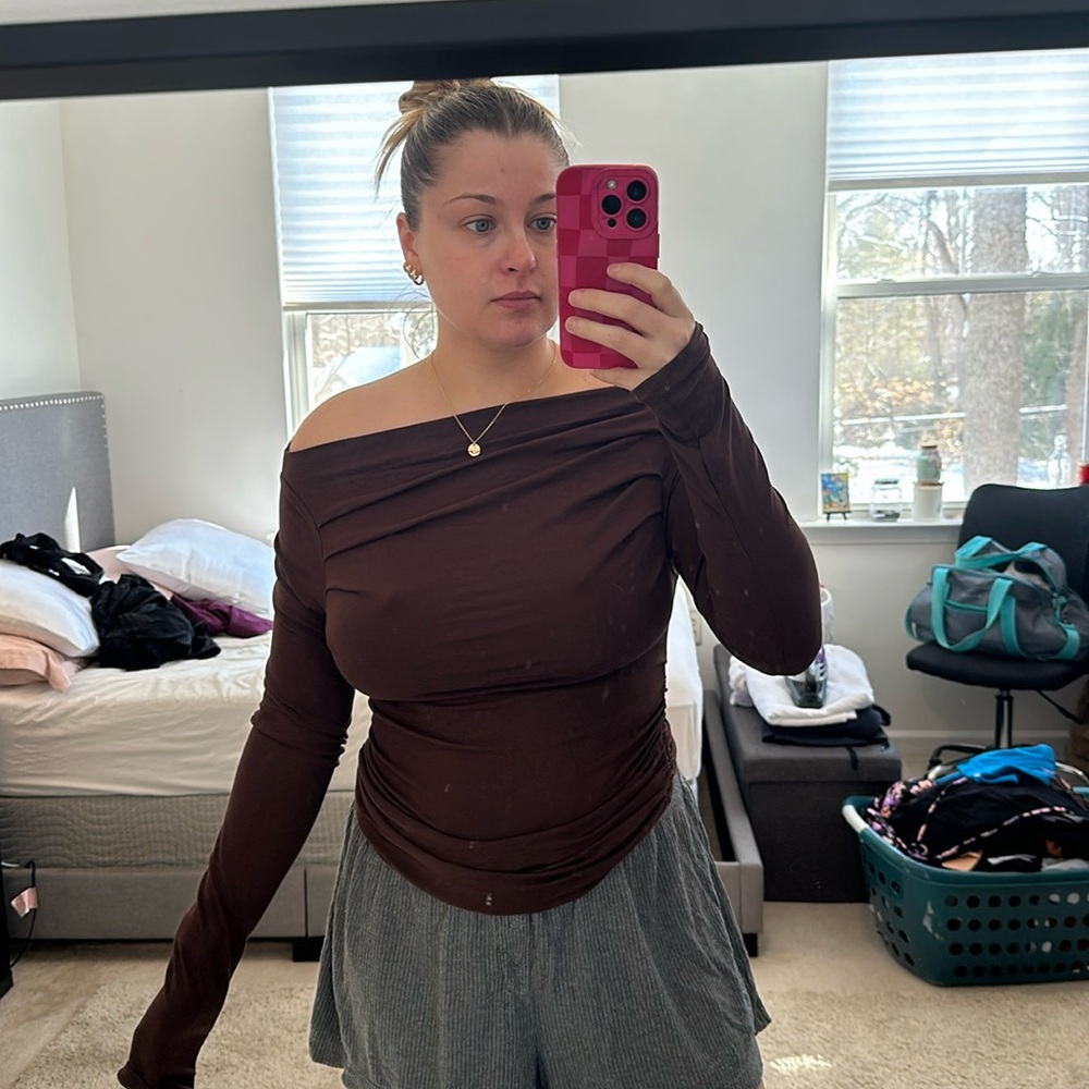 Brown long sleeve shirt